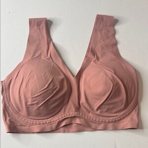True & Co True Body Lift V Neck Bra Rose Pink Medium